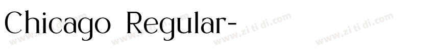 Chicago Regular字体转换